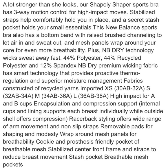 New Balance jewel feather camo sports bra size s - Picture 8 of 8